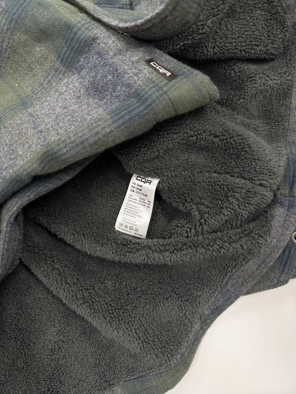 올리브 체크 플리스 셔츠 상품이미지6