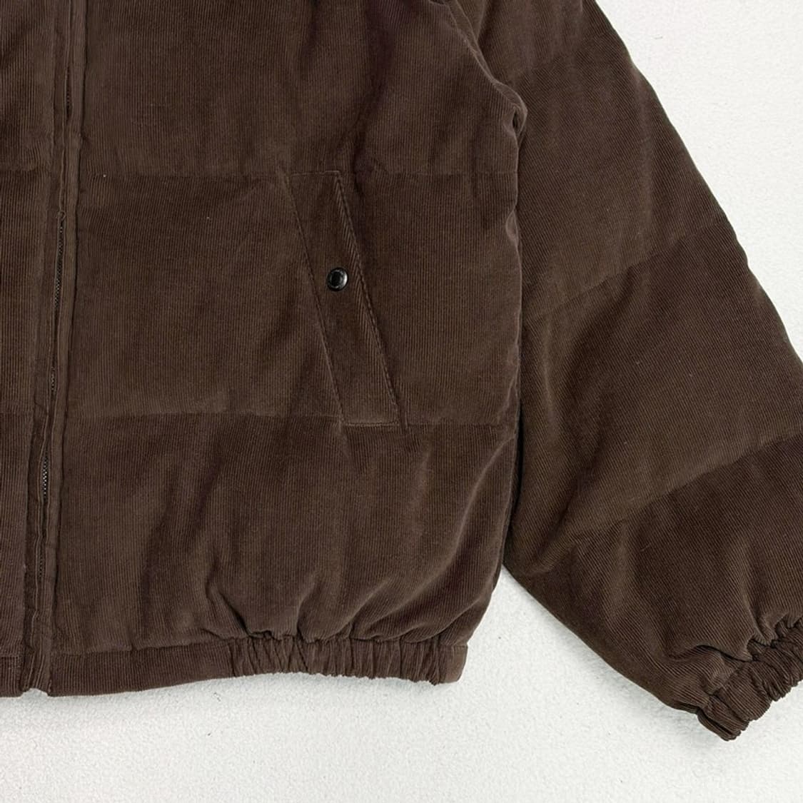 YALE 코듀로이 웜업 브라운 패딩 L 상품이미지2