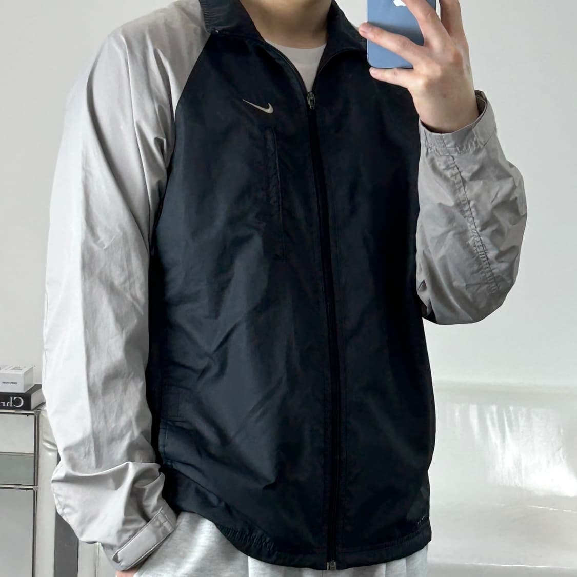 나이키 올드스쿨 배색 바람막이 자켓 L 상품이미지1