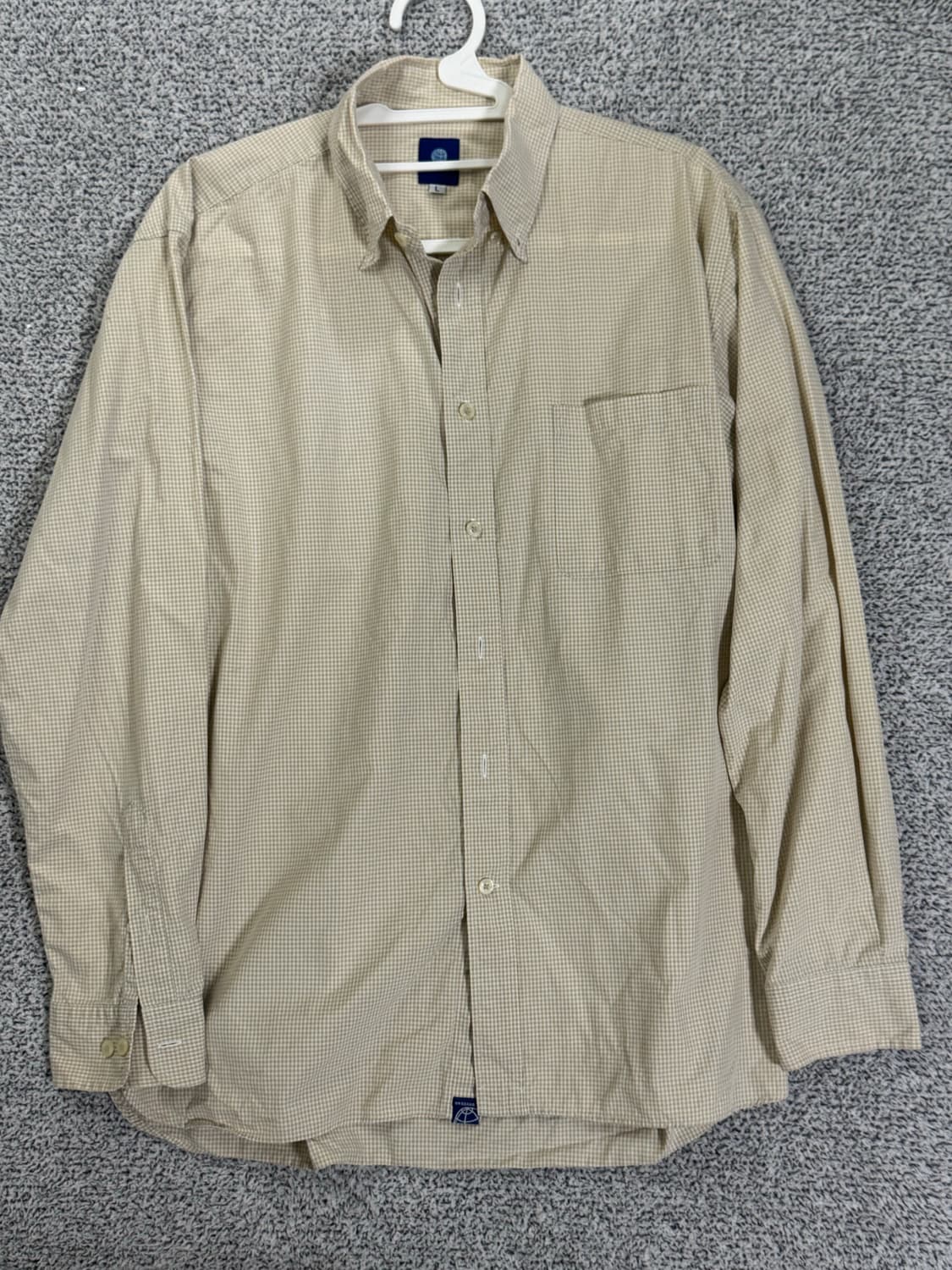 빈티지 베이지 체크 셔츠 상품이미지1