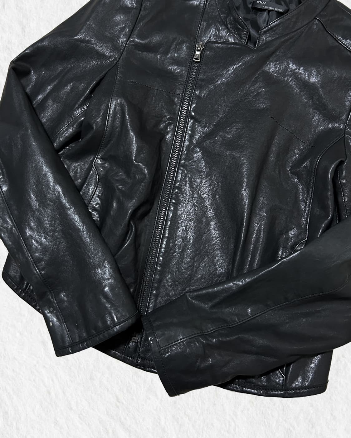 빈티지 사선 양가죽 자켓 상품이미지3