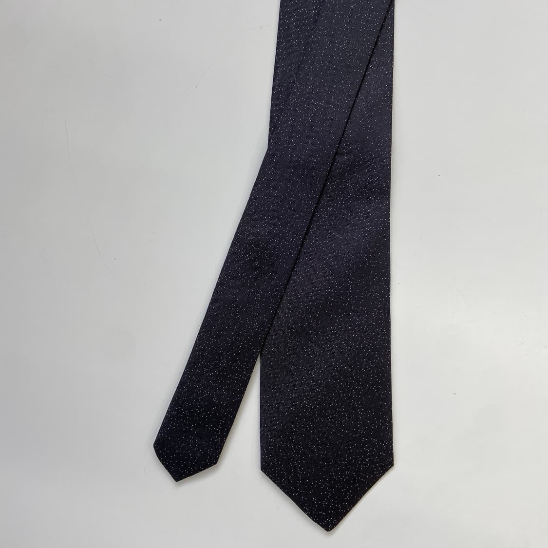 ANNIVERSAIRE 정품 블랙 실크 넥타이 8.2cm 상품이미지2