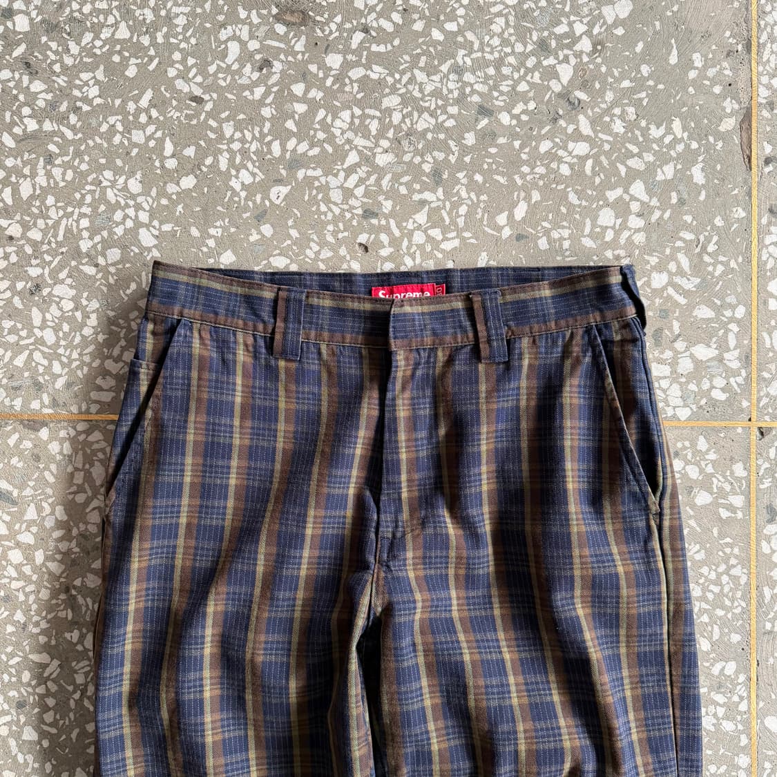 슈프림 플레이드 워크 팬츠 상품이미지4