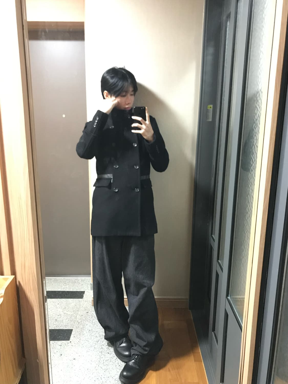 black pea coat 상품이미지1