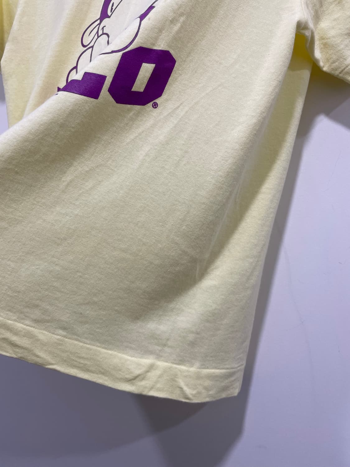 (빈티지)베이프 베이비 마일로 퍼플 빅로고 슬림핏 반팔티셔츠 상품이미지10