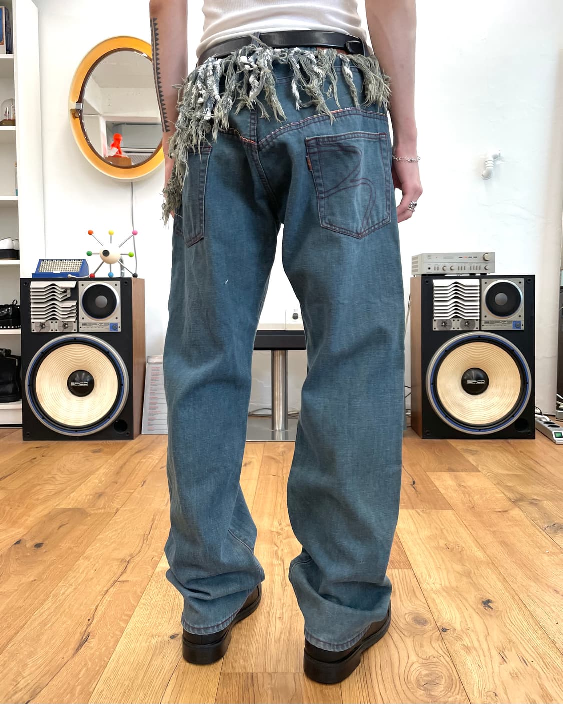 [L] bal 발란스디자인웨어 프린지 데님 팬츠 상품이미지3