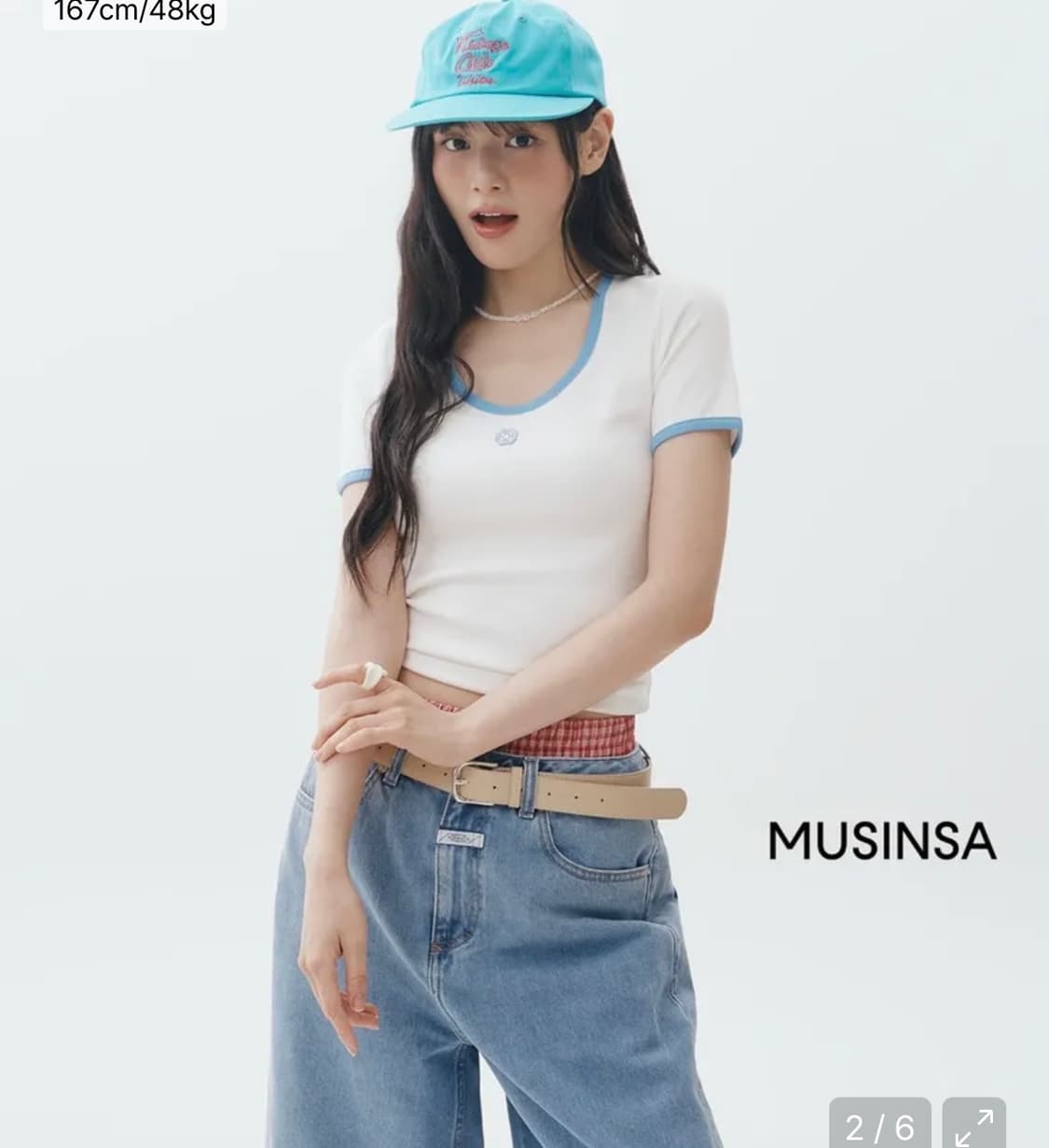 마리떼 자수 링거 반팔티  상품이미지1