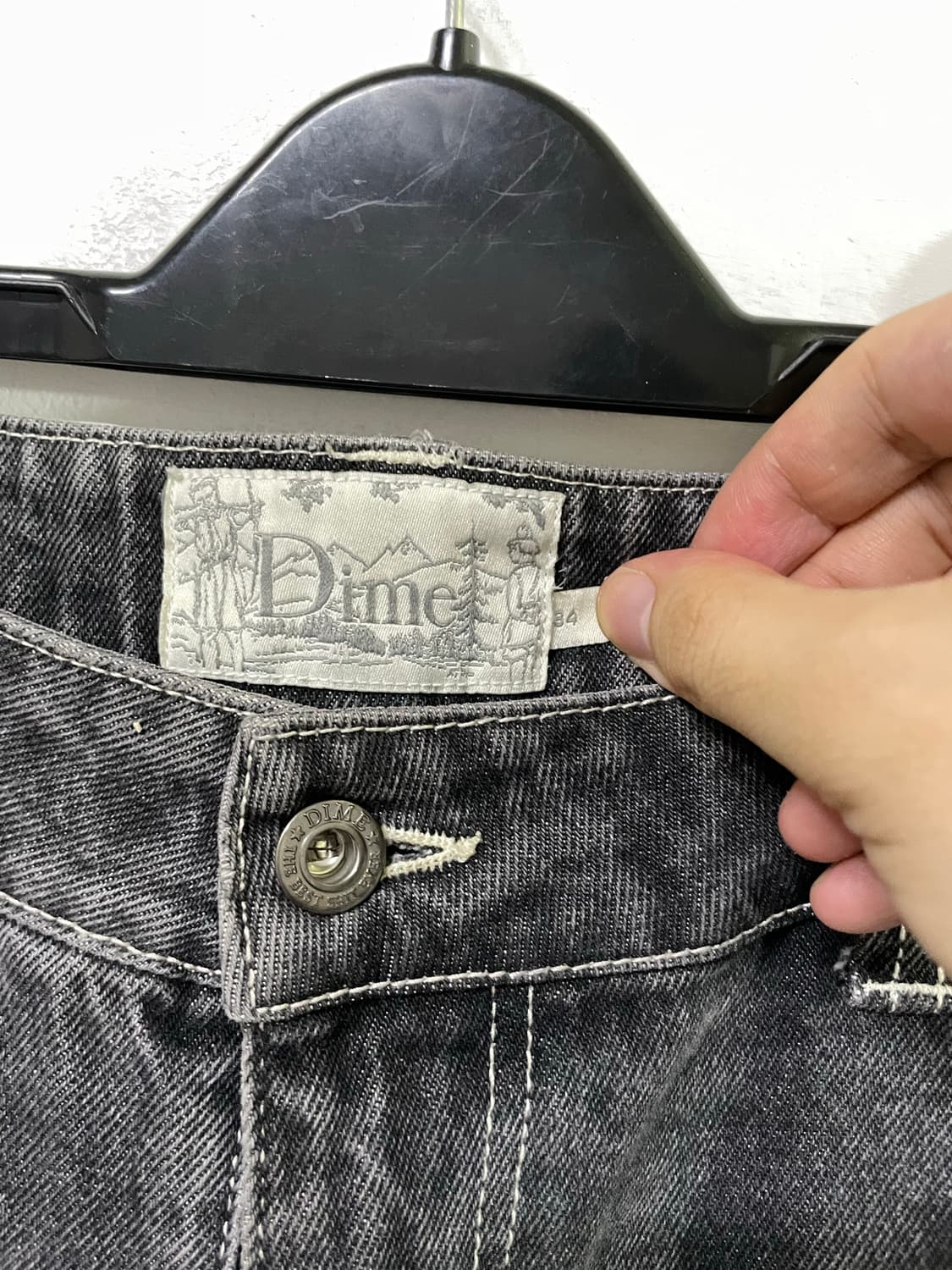 다임 dime 클래식 데님 쇼츠 반바지 34 와이드 카펜터 팬츠  상품이미지4