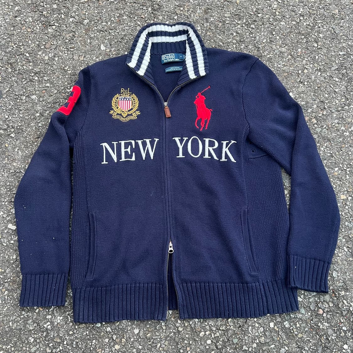 네이비 색상의 폴로 랄프로렌 니트 상품이미지1