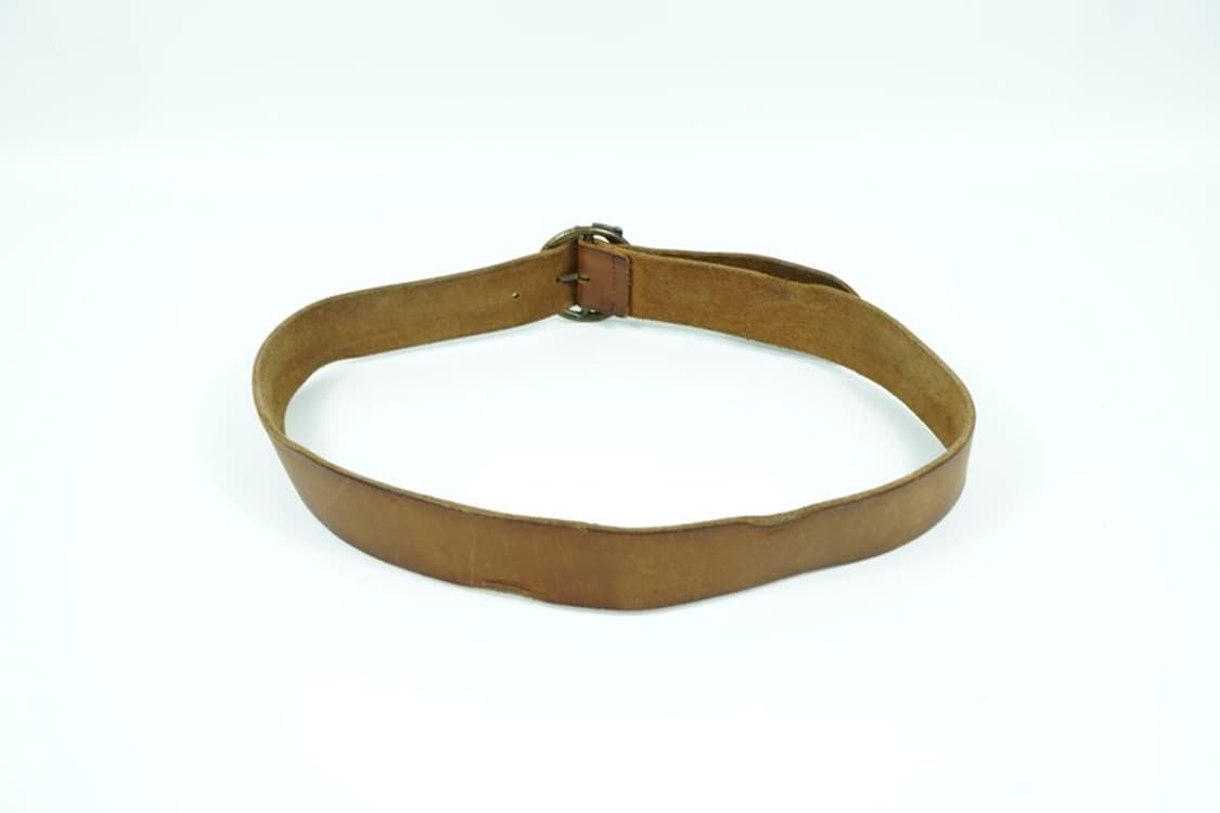 빈티지 브라운 리얼레더 링버클 벨트 상품이미지3