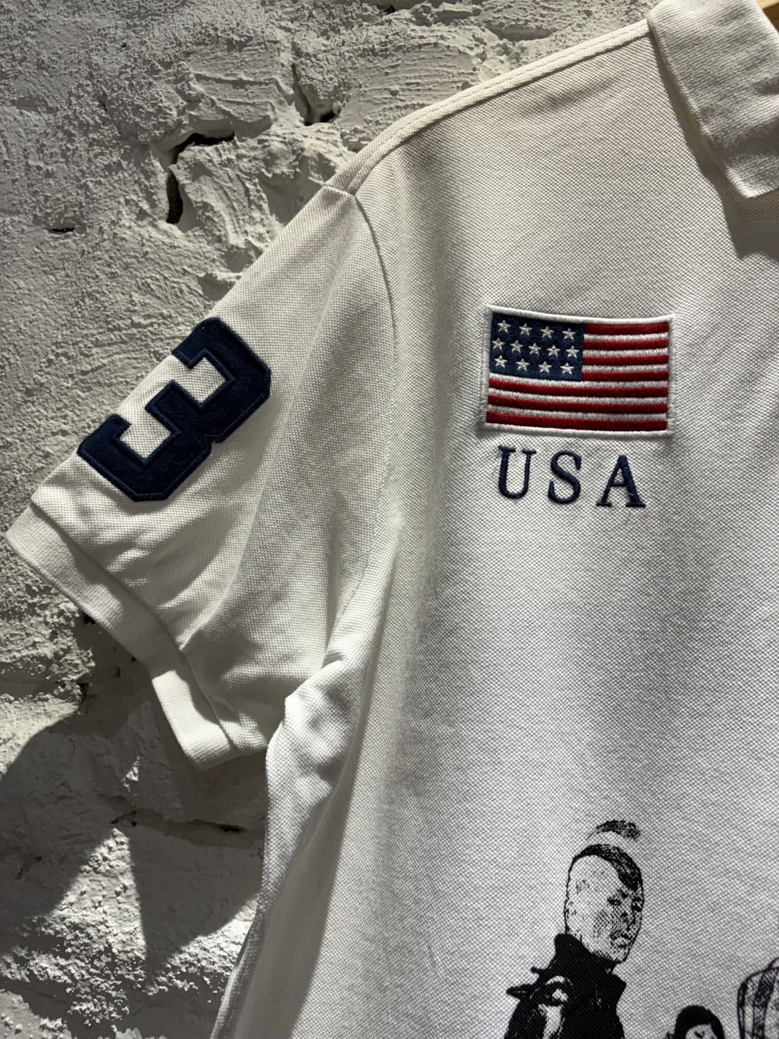 폴로 빅포니 USA 성조기 커스텀 카라 반팔티셔츠 상품이미지3