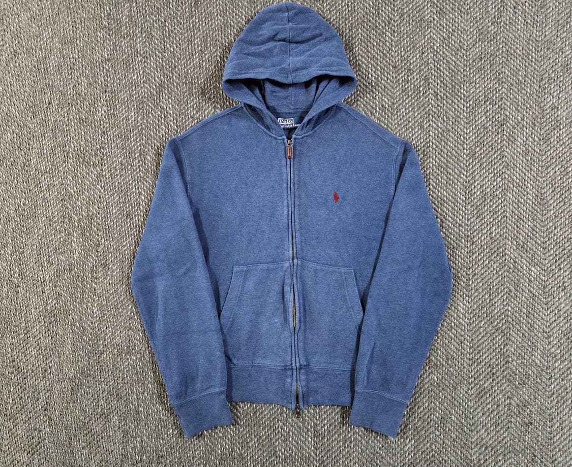 폴로 Polo 랄프로렌 페이드 블루 투웨이 니트 후드집업 상품이미지1