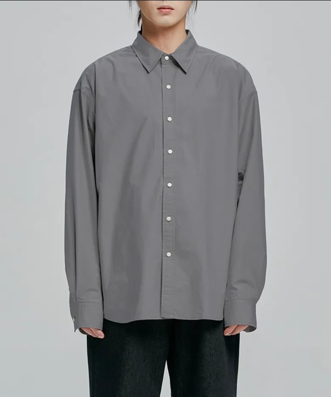 LANNDRY SHIRT (CHARCOL) 상품이미지1