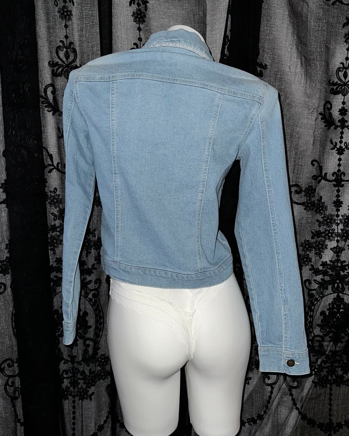 lovely ribbon jean jacket 상품이미지3