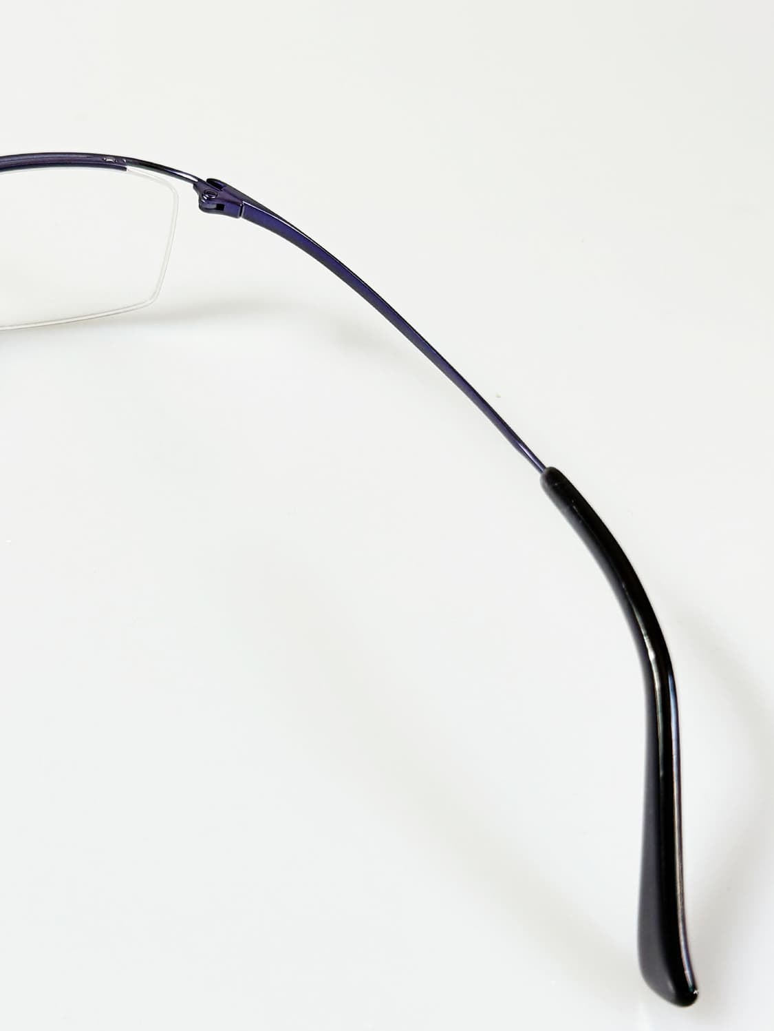 퍼플 메탈 반무테 스퀘어 프레임 빈티지 안경 상품이미지6