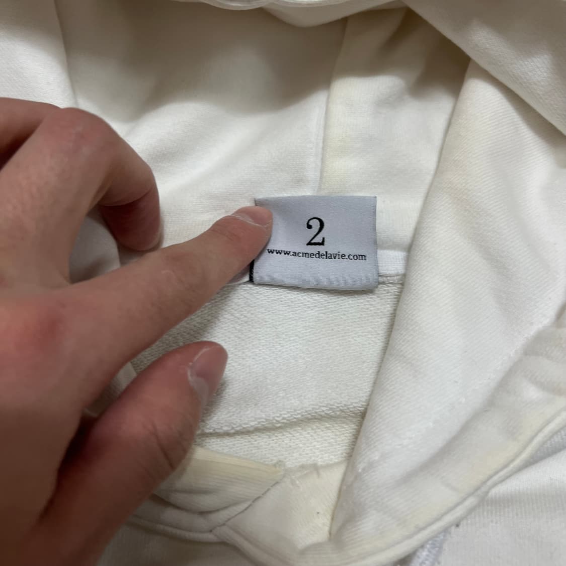 아크메드라비 베이비 빅프린팅 레터링 후드 티셔츠 [화이트] 2사이즈 상품이미지7