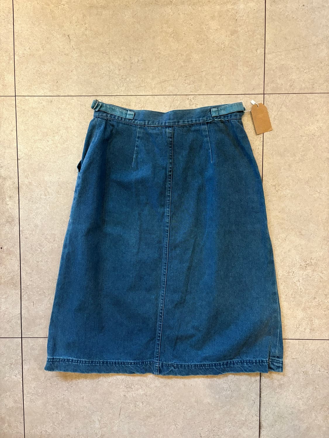 벨트 포인트 데님 스커트 상품이미지3