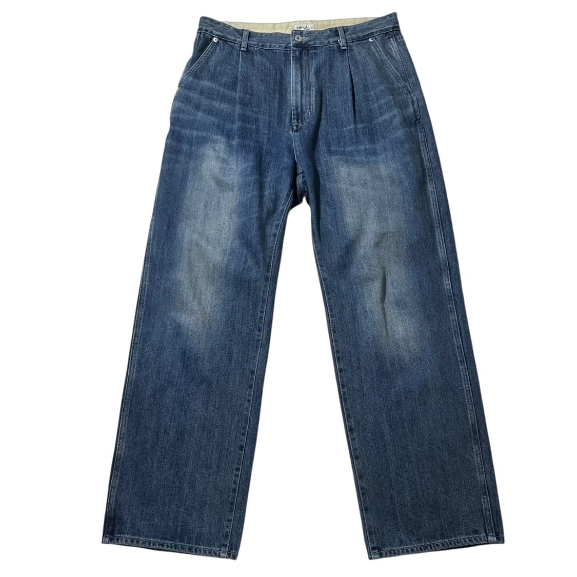 러프사이드 드레이프 원턱 데님 팬츠 상품이미지1