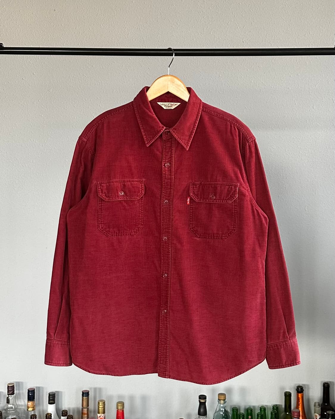 [M]리바이스 Levi's 버건디 코듀로이 셔츠 상품이미지1