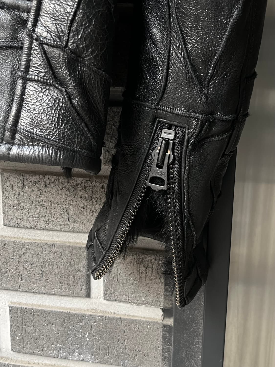 90s NUMERODUE 패치워크 양가죽 자켓  상품이미지10