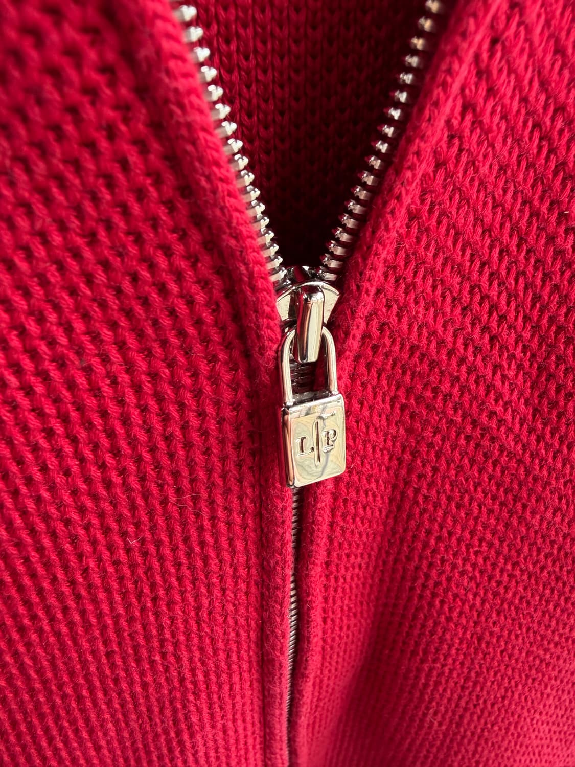 42/ 로로피아나 견 블랜딩 와플 니트 집업 상품이미지5