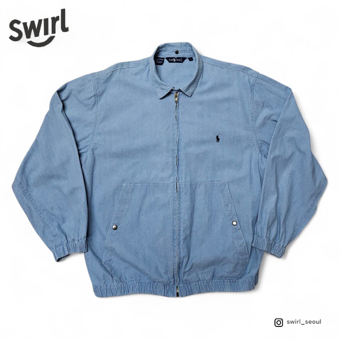 90s Polo chambray harrington jacket 상품이미지1
