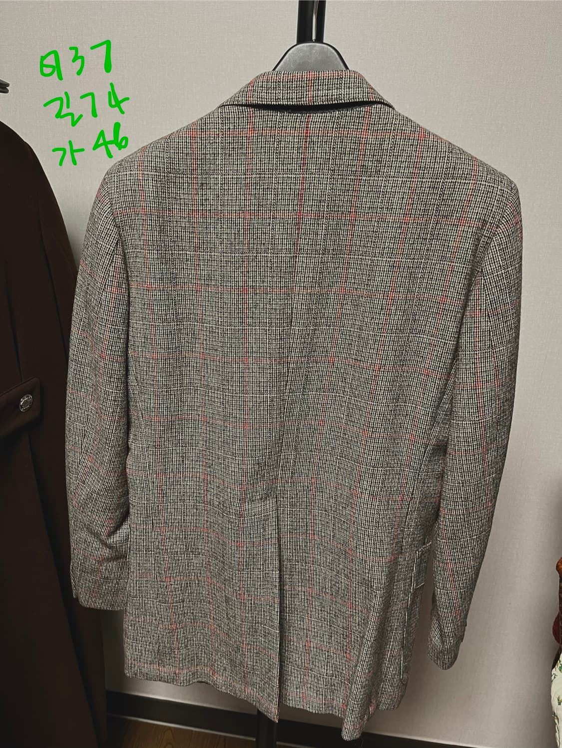 빈티지 울 체크자켓 상품이미지3
