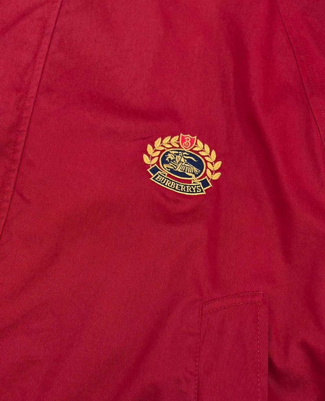 (S)90s 버버리 USA 크레스트 로고 빈티지 블루종 상품이미지3