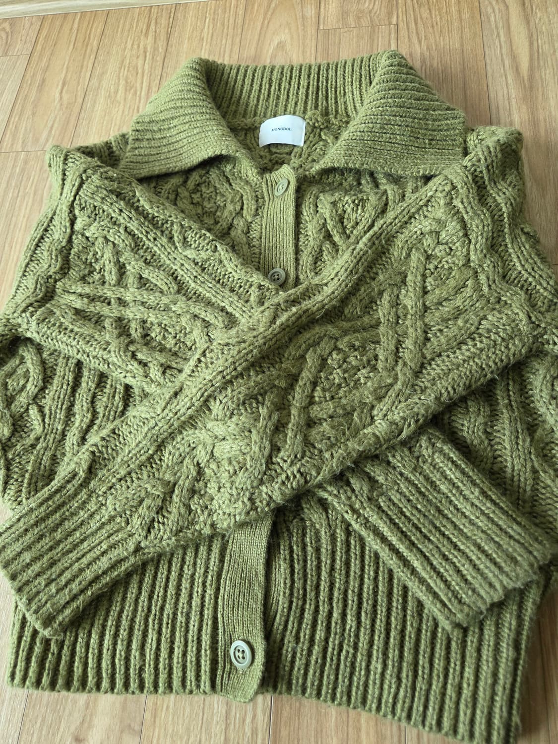 몽돌 피셔맨 케이블 카라 가디건 상품이미지4