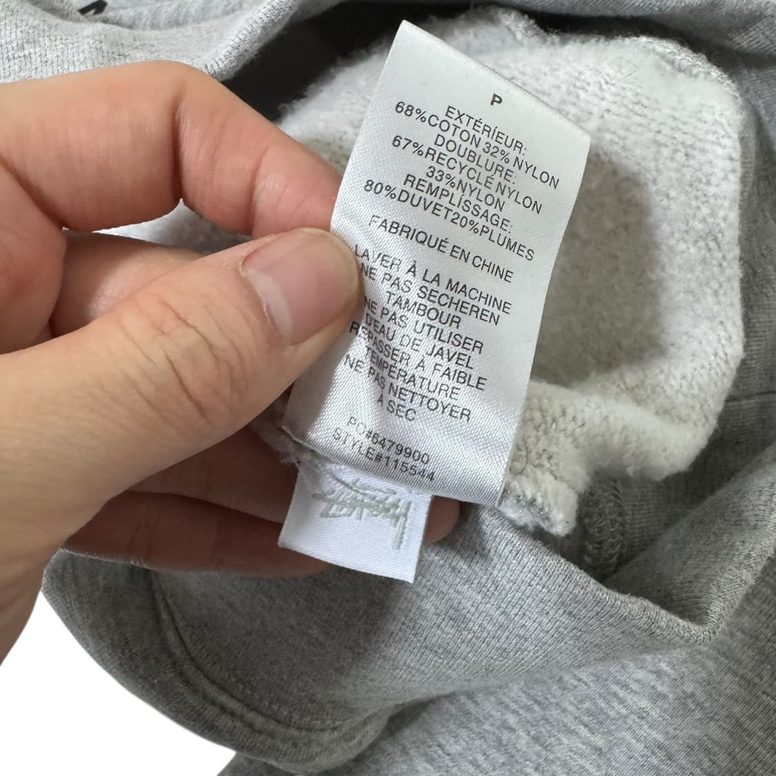 정품 스투시 월드투어 그레이 맨투맨 상품이미지5