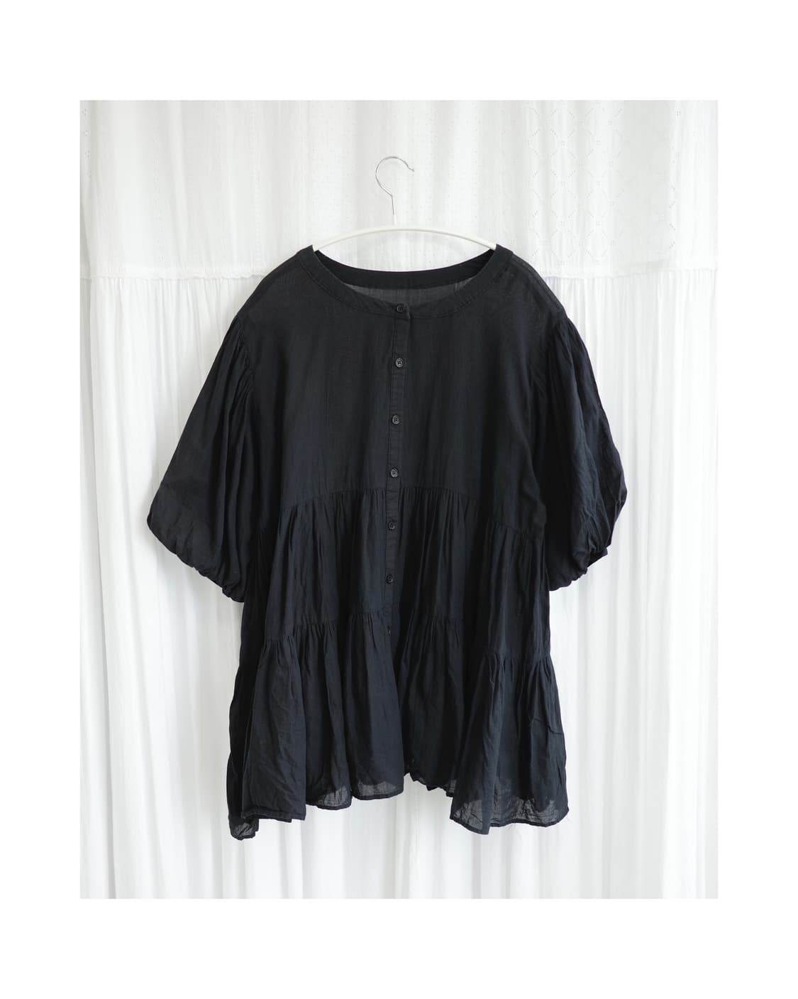 Black balloon blouse 상품이미지6