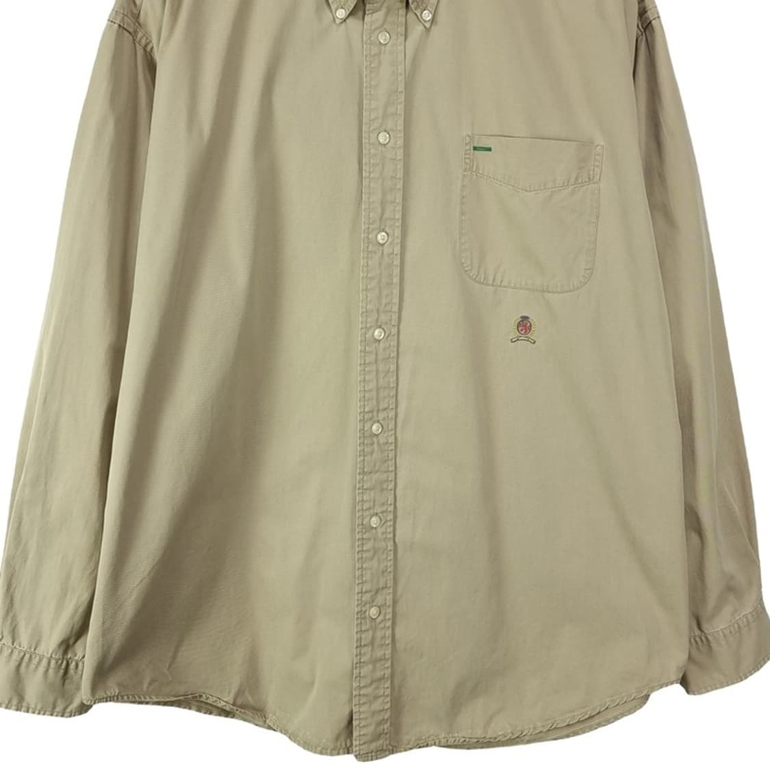 [타미힐피거] 빅로고 패치 빈티지 셔츠 베이지 M18248 상품이미지5