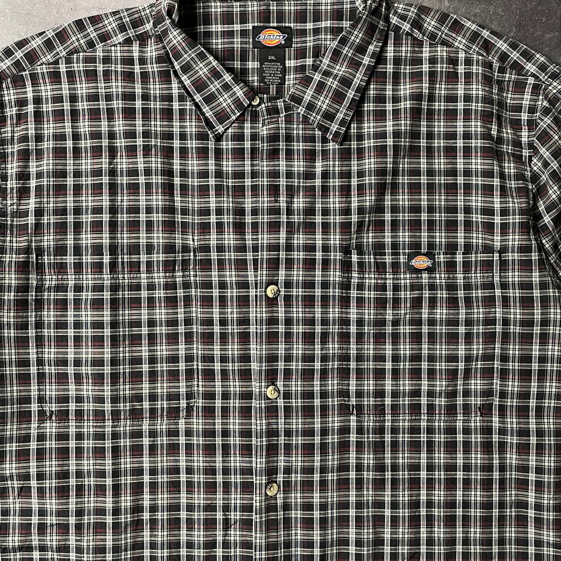 DICKIES 디키즈 빈티지 체크 반팔 워크 셔츠 A01000 상품이미지4