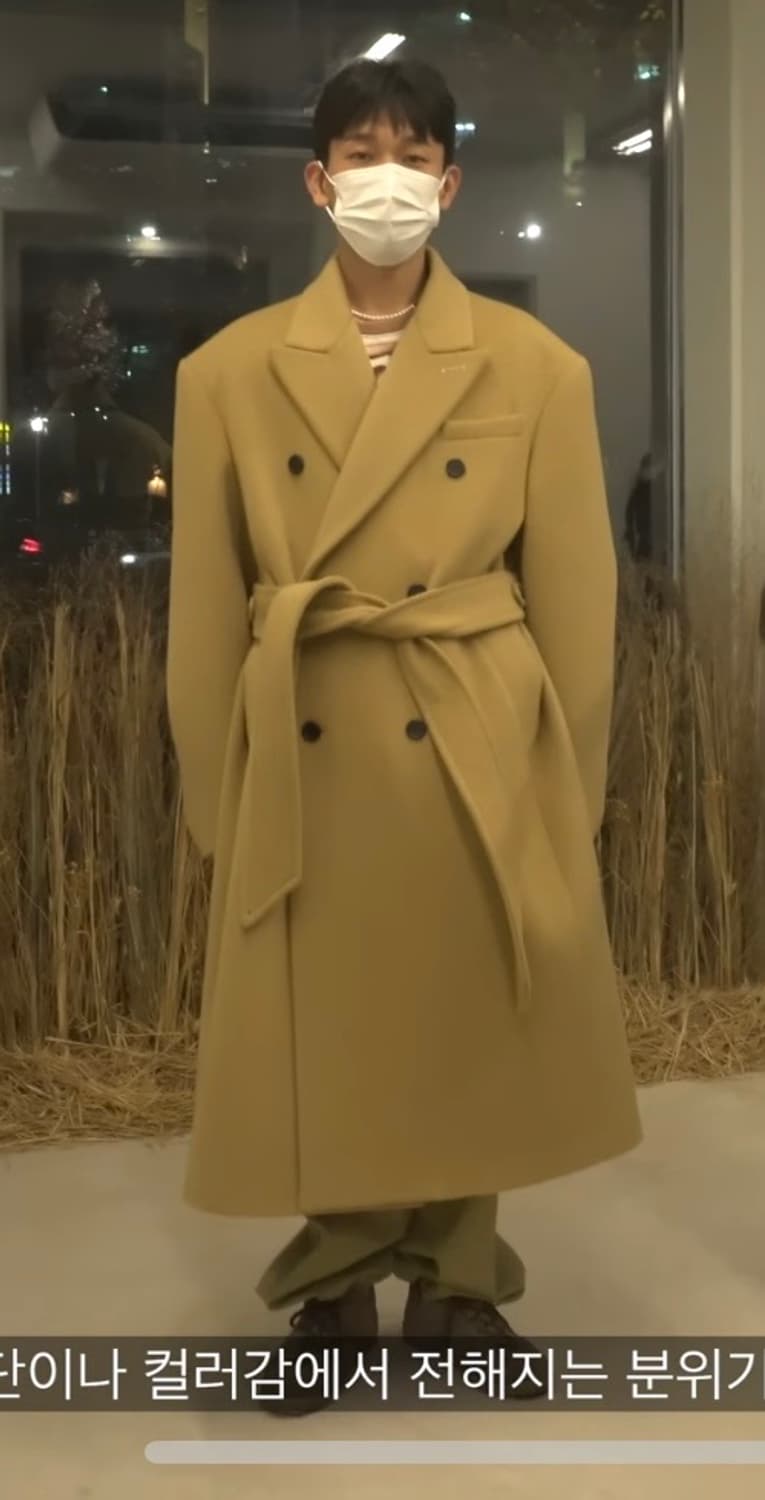 이에이 wrap 더블 오버코트 카멜 m 상품이미지4