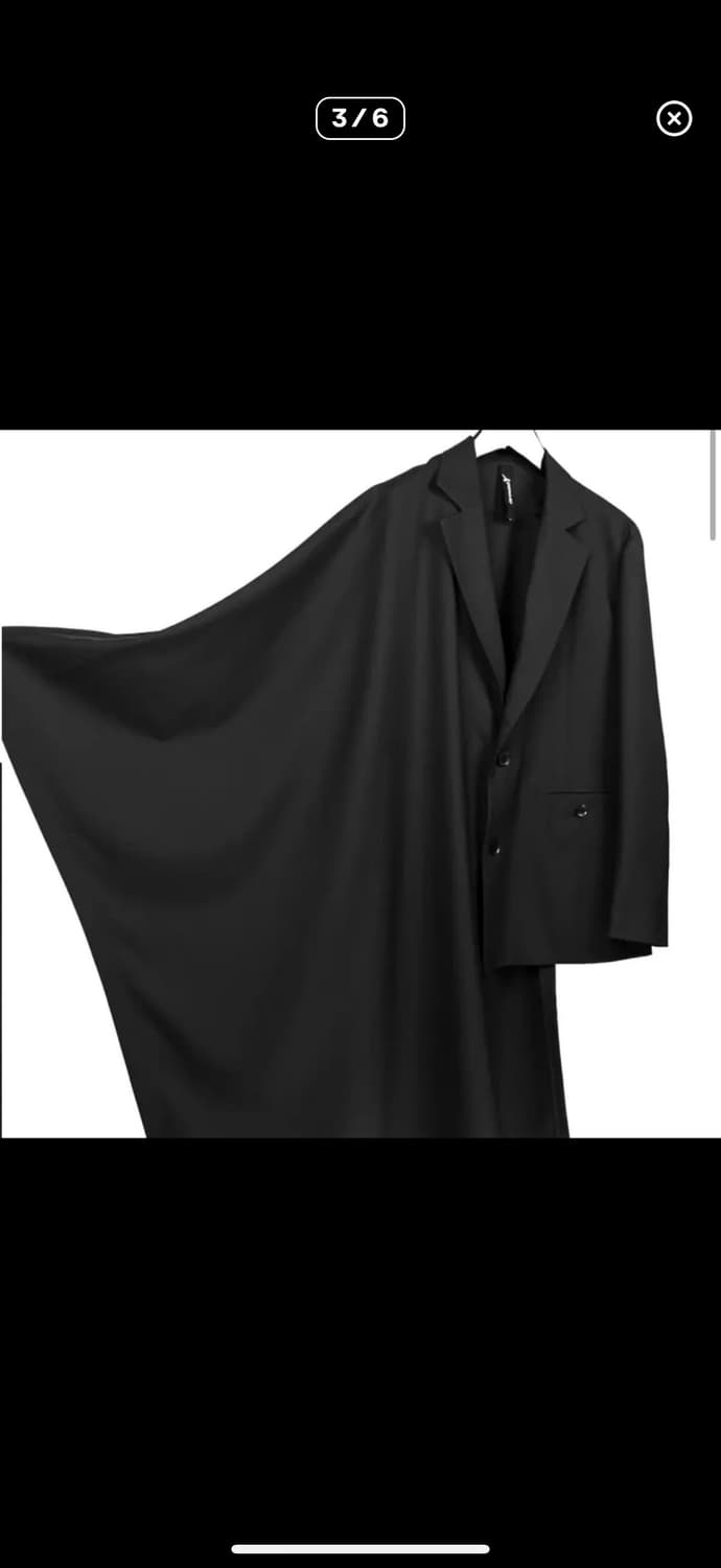 요지야마모토 하프 케이프 비대칭 블레지어 자켓 상품이미지3