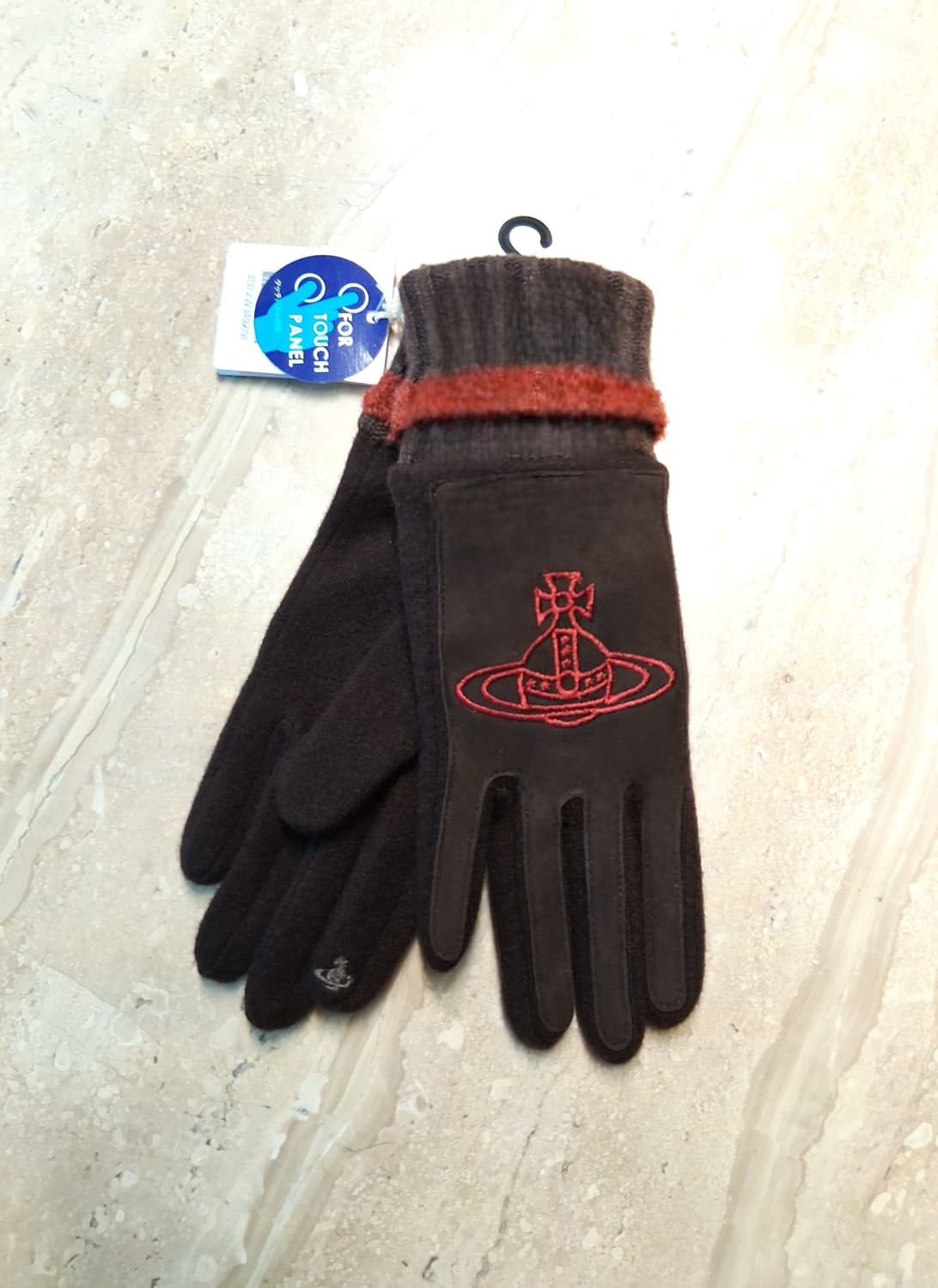 비비안 웨스트우드 빅 orb 저지 글러브 초콜릿 (새상품) 상품이미지6