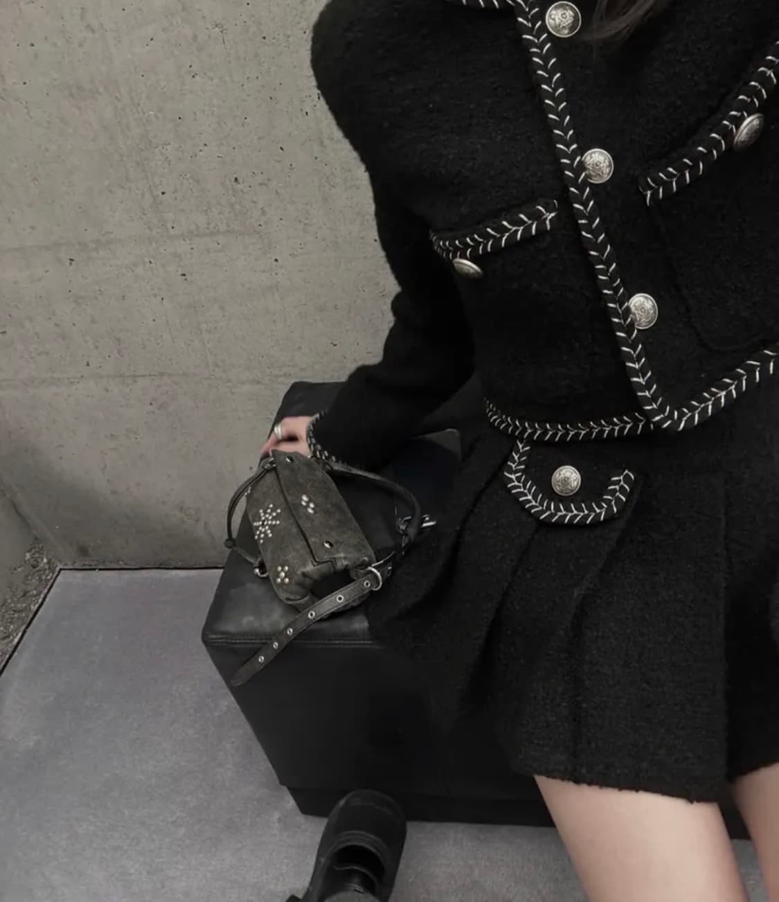 카키포인트 트위드 셋업 상품이미지3