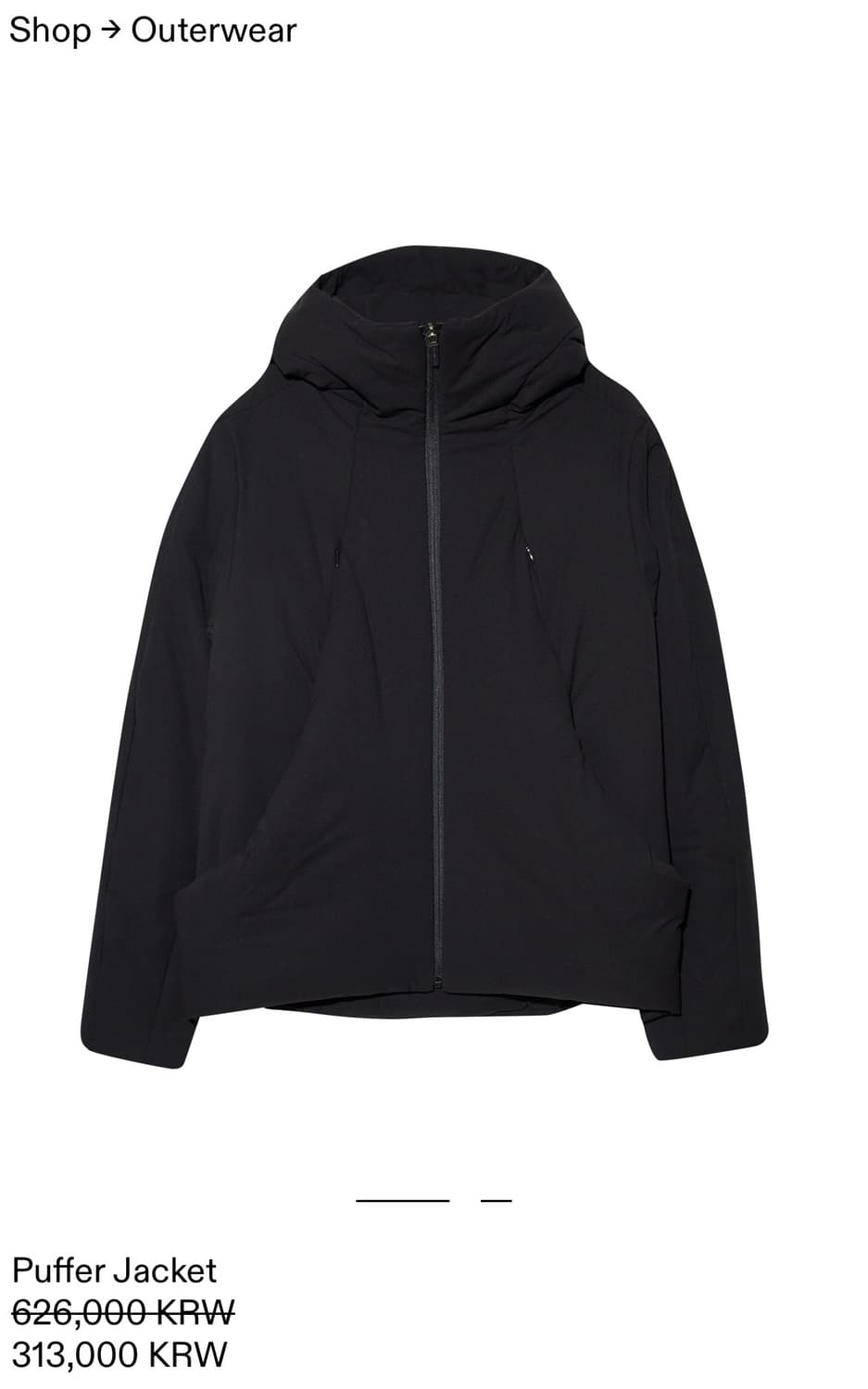 구함)Hyeinseo puffer jacket black 혜인서 푸퍼자켓 상품이미지1