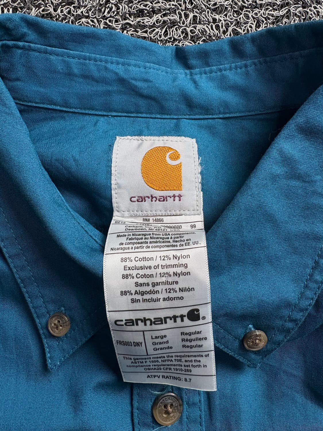 칼하트 박시핏 투포켓 워크 셔츠 2798 상품이미지3