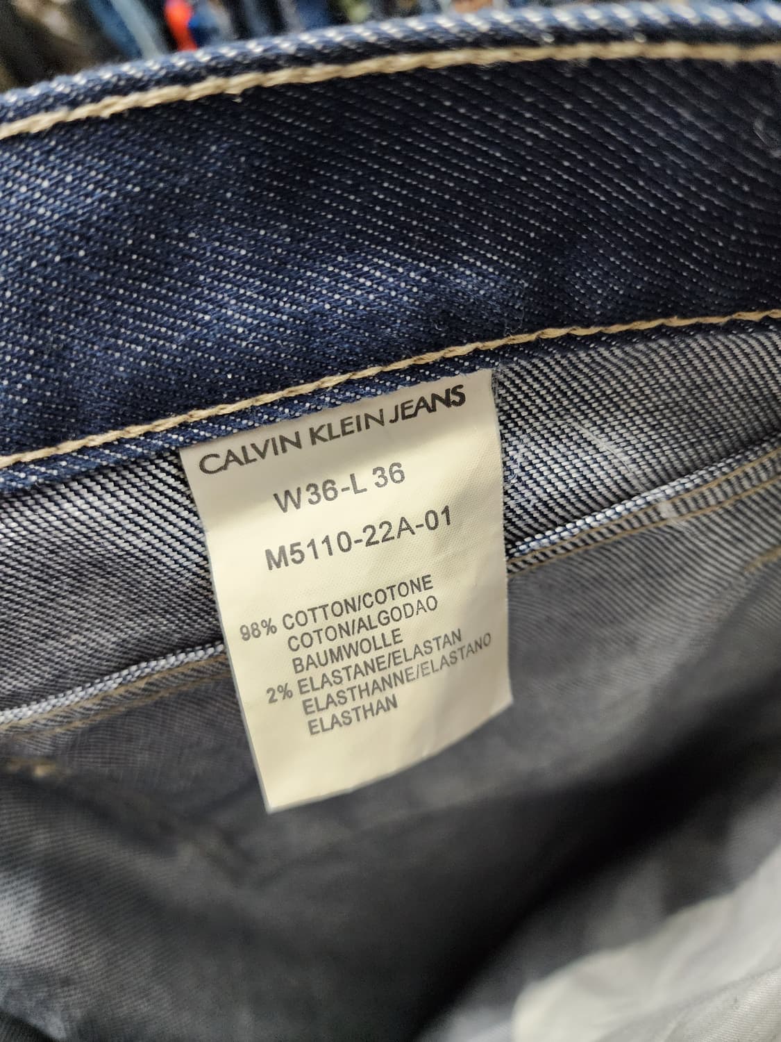 캘빈클라인 90s 생지 청바지 상품이미지6