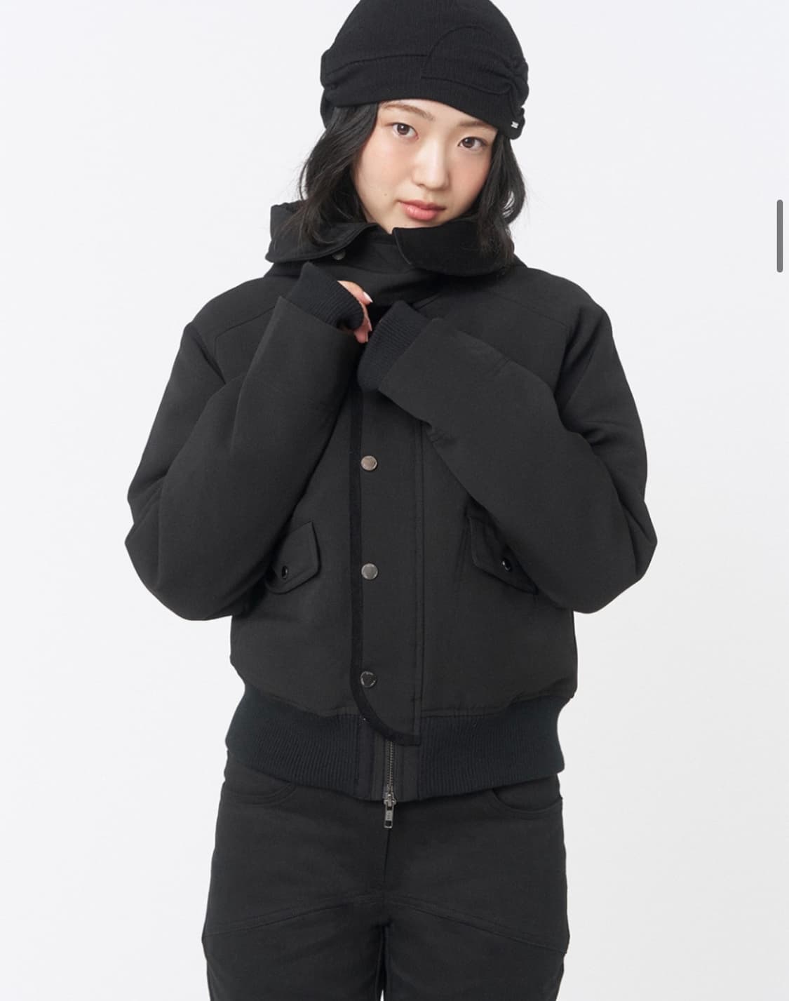 미세키서울 Wellon bomber jacket BLACK 상품이미지5