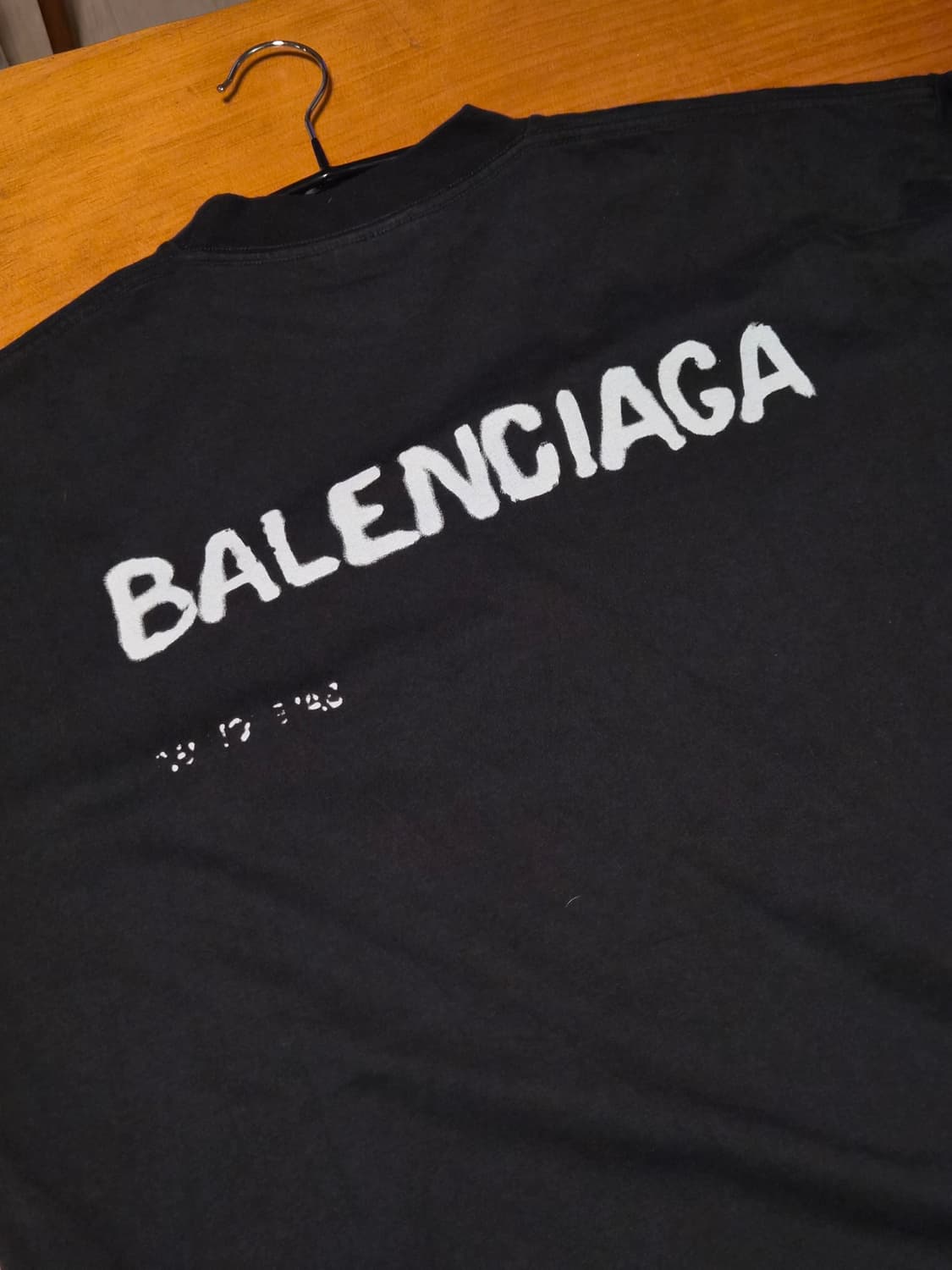 발렌시아가 블랙 로고 반팔 티셔츠 XS 상품이미지1