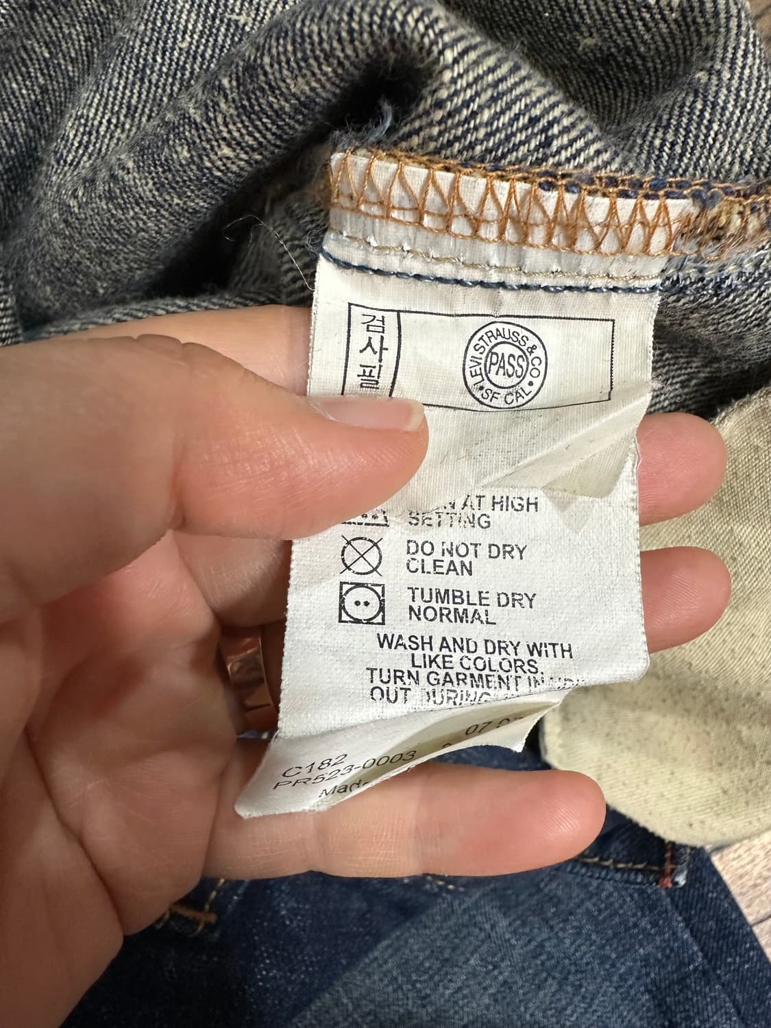 리바이스 프리미엄 LEVIS PREMIUM 진청 데님 팬츠 34인치 상품이미지9