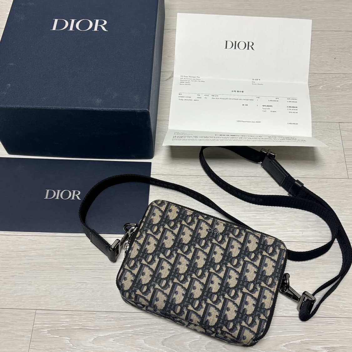 [백화점판/인보이스] 디올 오블리크 스트랩 파우치 크로스백 상품이미지1