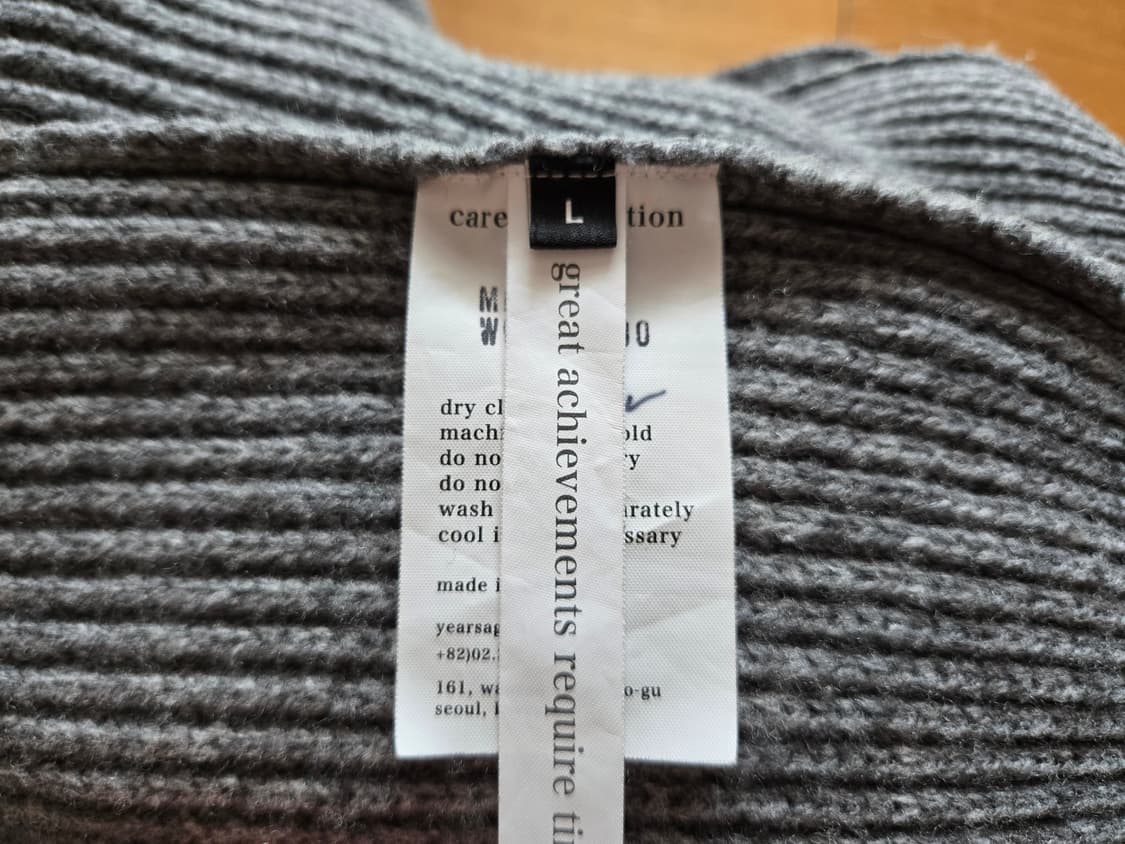 *단종 이얼즈어고(yearsago) 가디건 멜란지그레이 L사이즈 상품이미지3