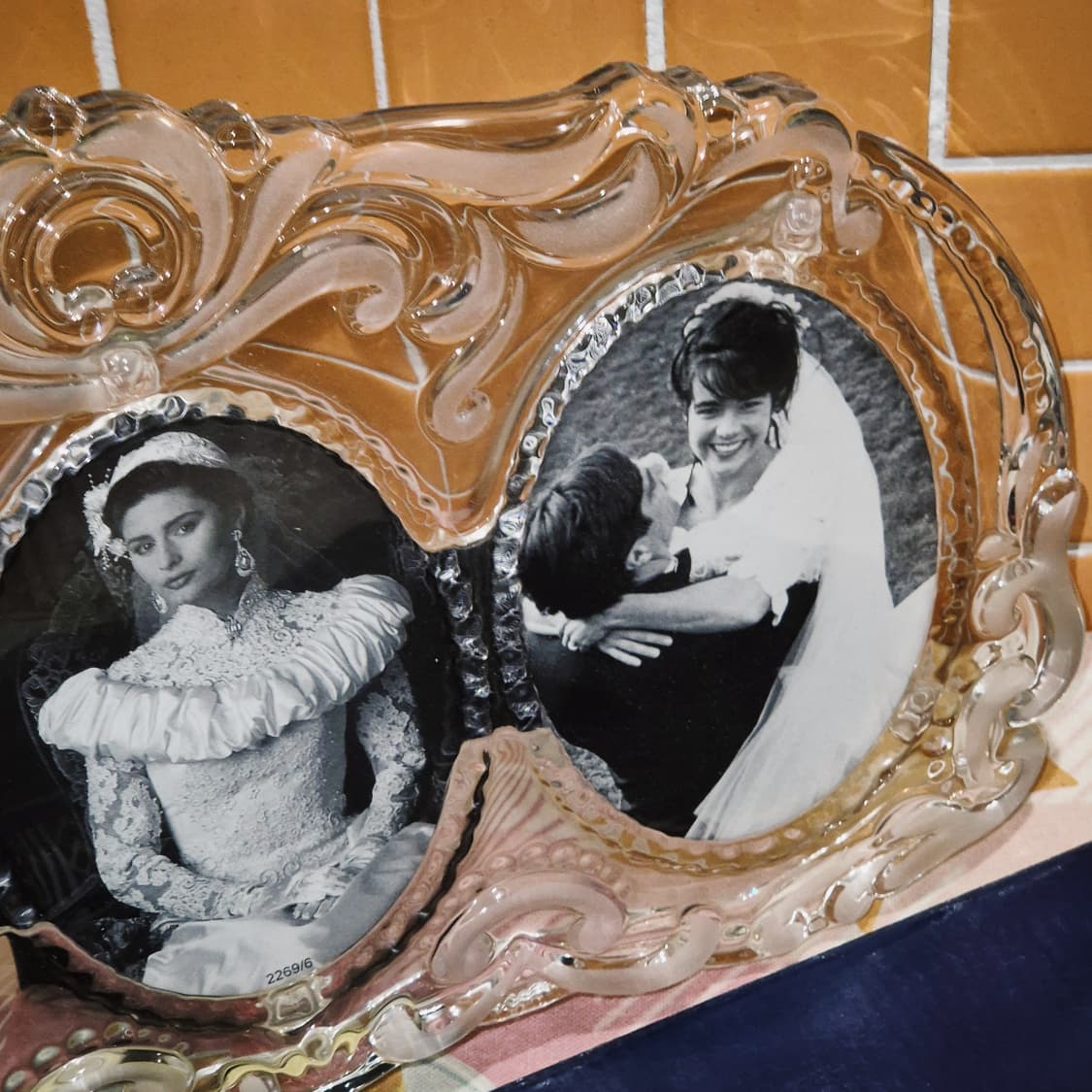 80s 독일 미카사 엔틱 불투명 3구 액자 상품이미지10