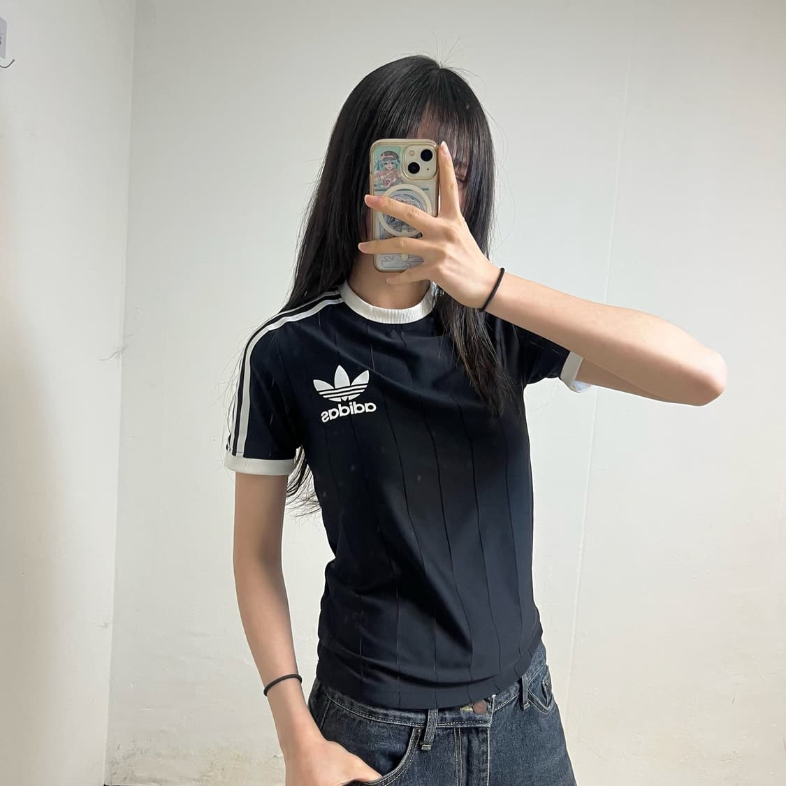 Adidas Black Pinstripe Football Jersey 상품이미지2