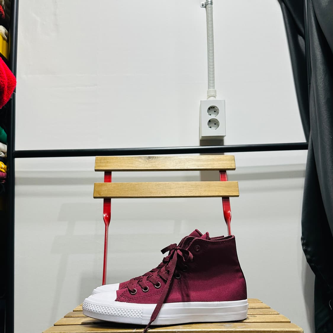 250) 컨버스 운동화 남녀 공용 신발 버거디 하이 스니커즈 상품이미지3