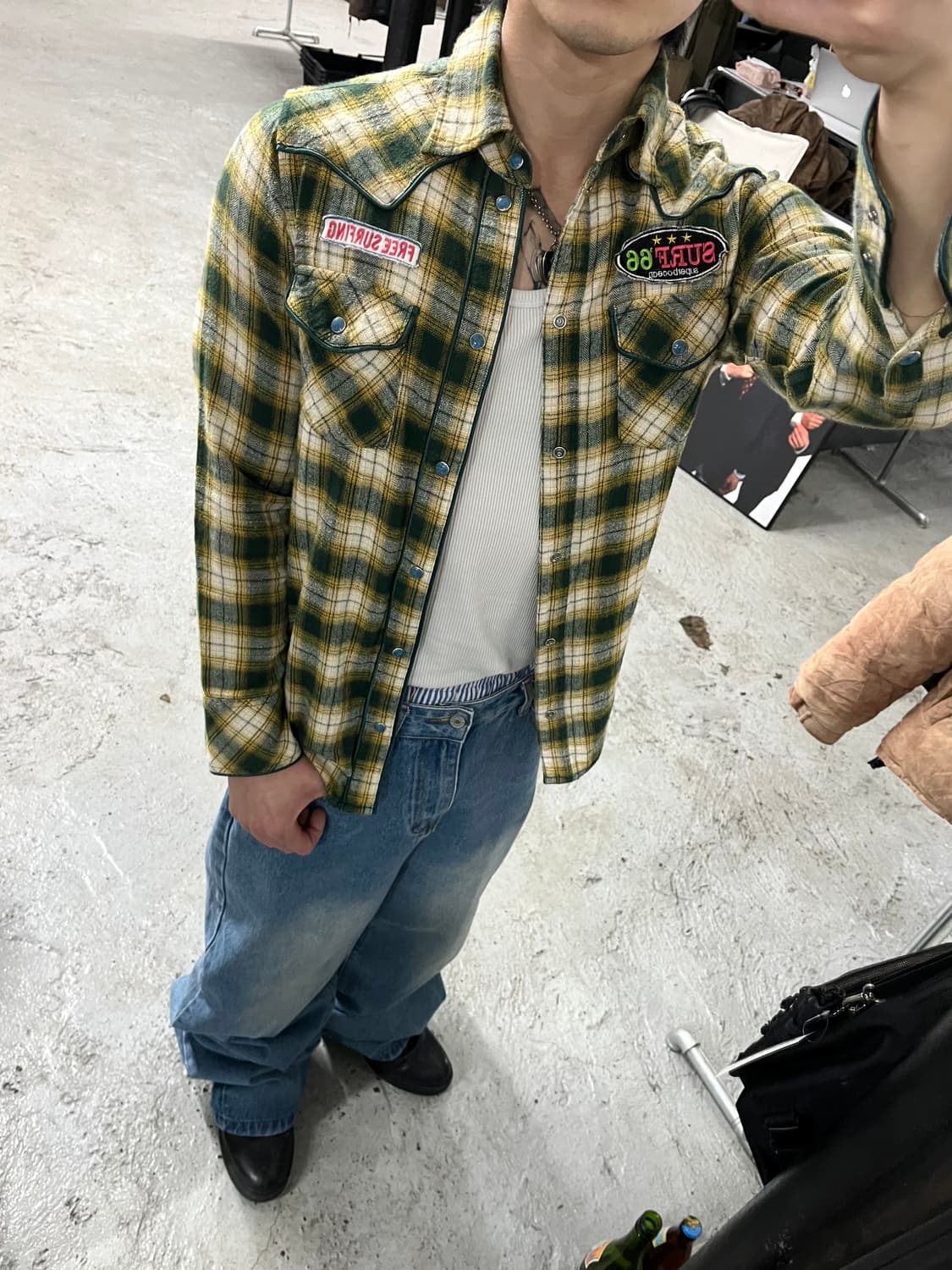 vtg surf66 glitter western shirt 상품이미지1