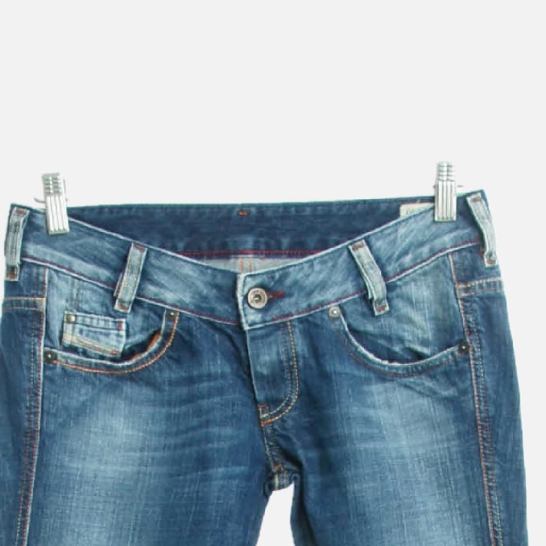 Diesel 로우라이즈 레드 스티치 부츠컷 데님 상품이미지3